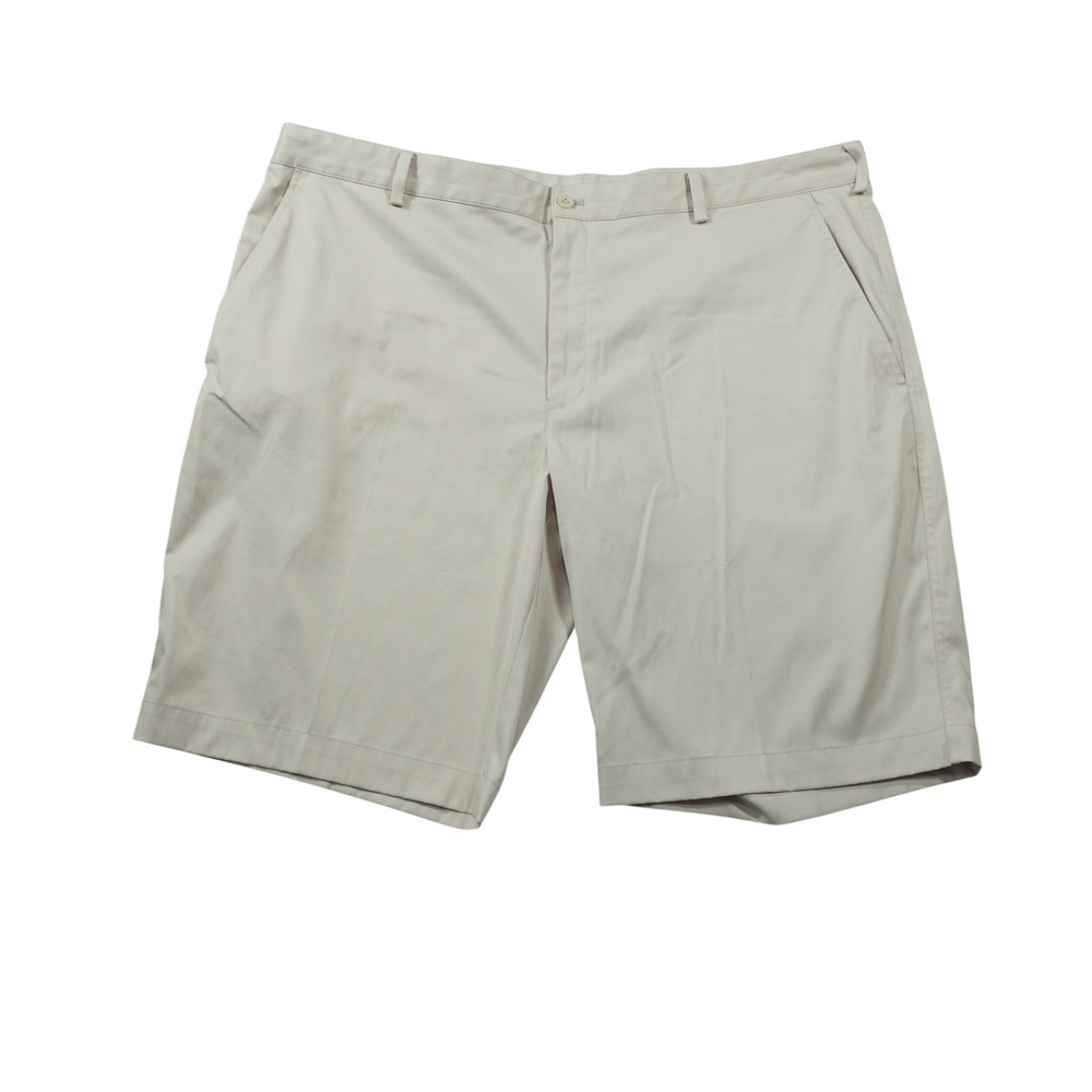 Nike Golf Fit Dry Khaki Tan Shorts‎ Men's 42 Flat Front Performance Stretch